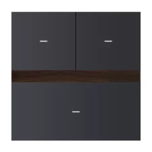 Interrupteur connecté lumineux 3 voies Zigbee- Panneau tactile design aluminium