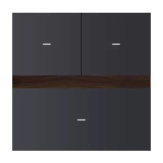 Interrupteur connecté lumineux 3 voies Zigbee- Panneau tactile design aluminium